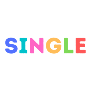 WORD SINGLE IN DIFFERENT COLOURS
